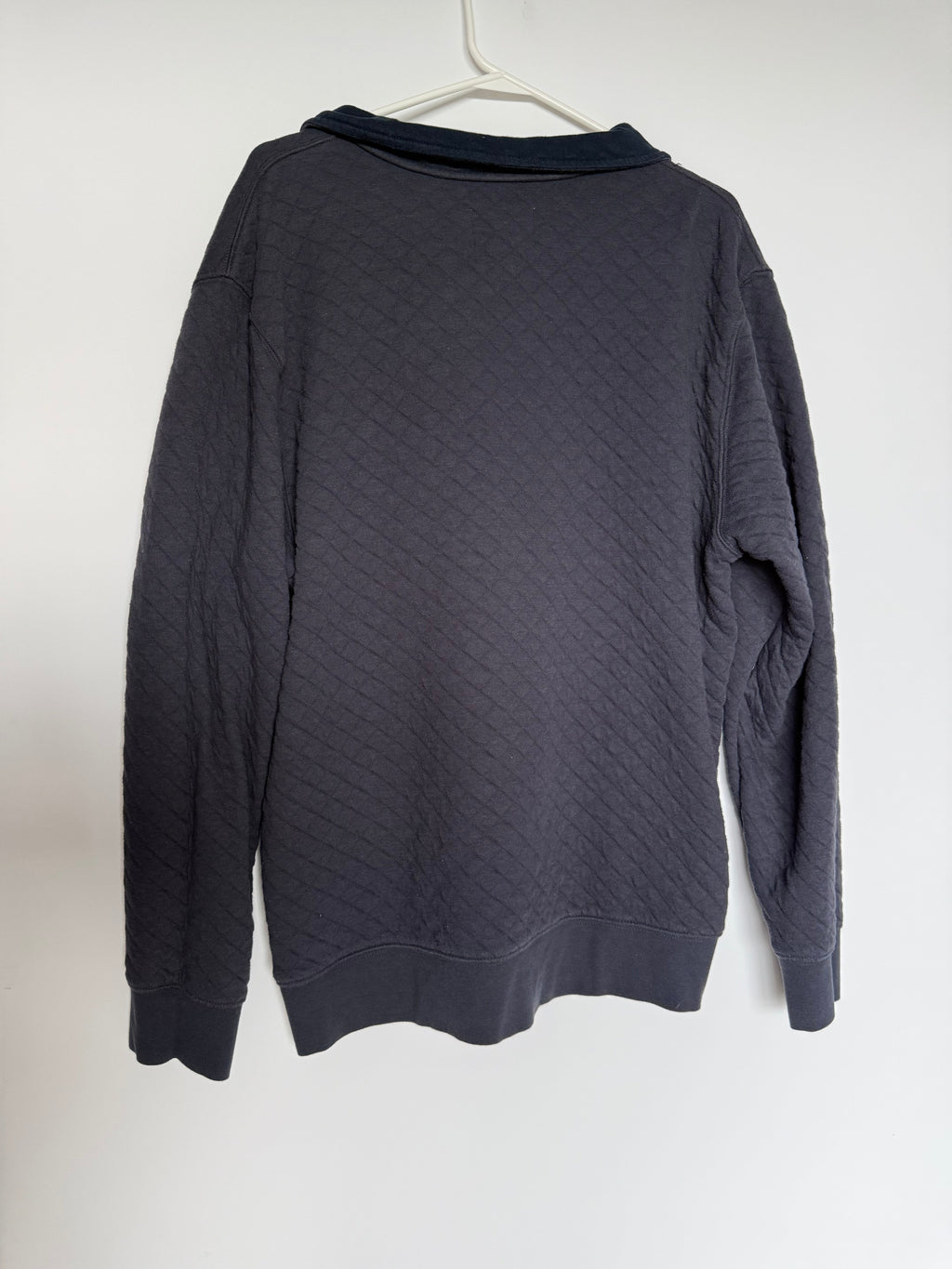 Goodfellow & Co Men's Quilted Snap Pullover Navy Charcoal Size L