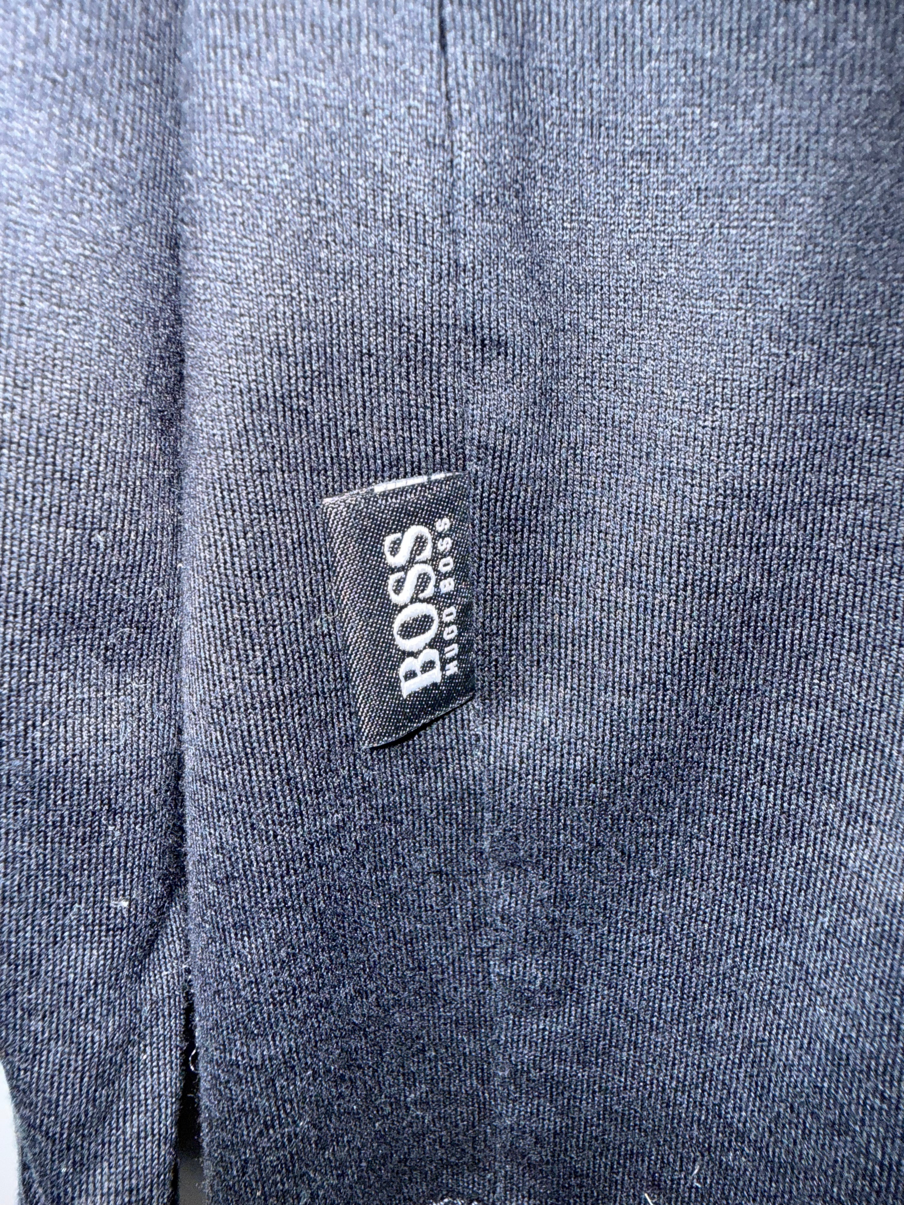 Hugo BOSS Men's Black Button-Up Shirt Paisley Trim Regular Fit Size L