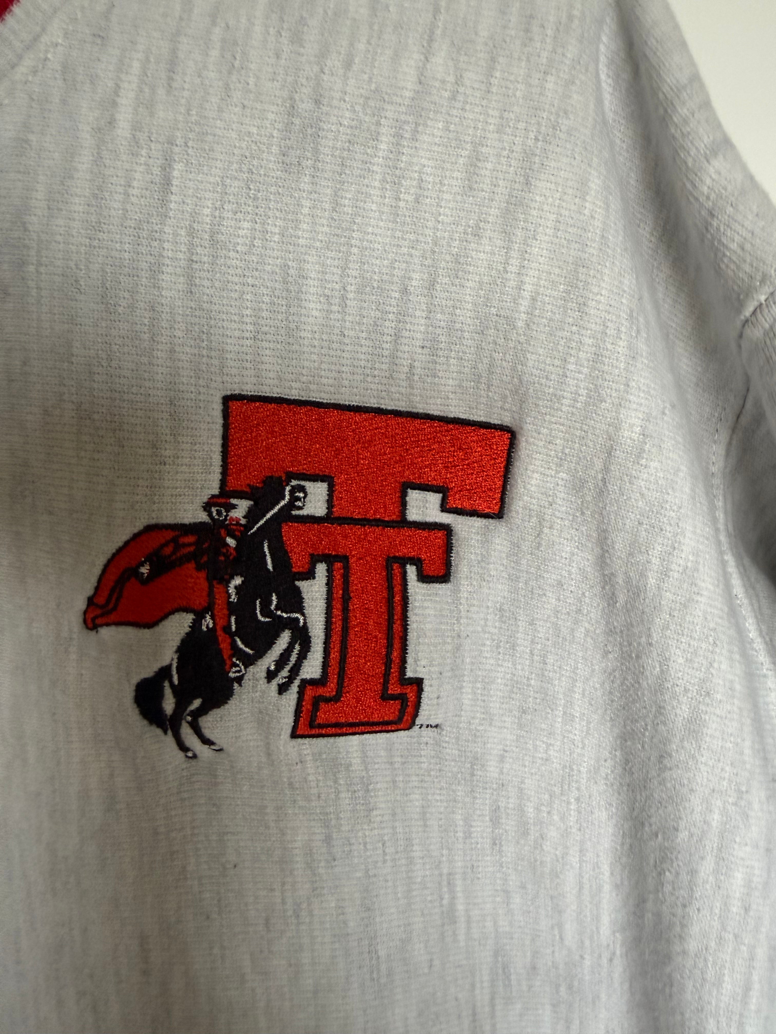 Champion Reverse Weave Vintage Texas Tech Crewneck Sweatshirt Grey Size M