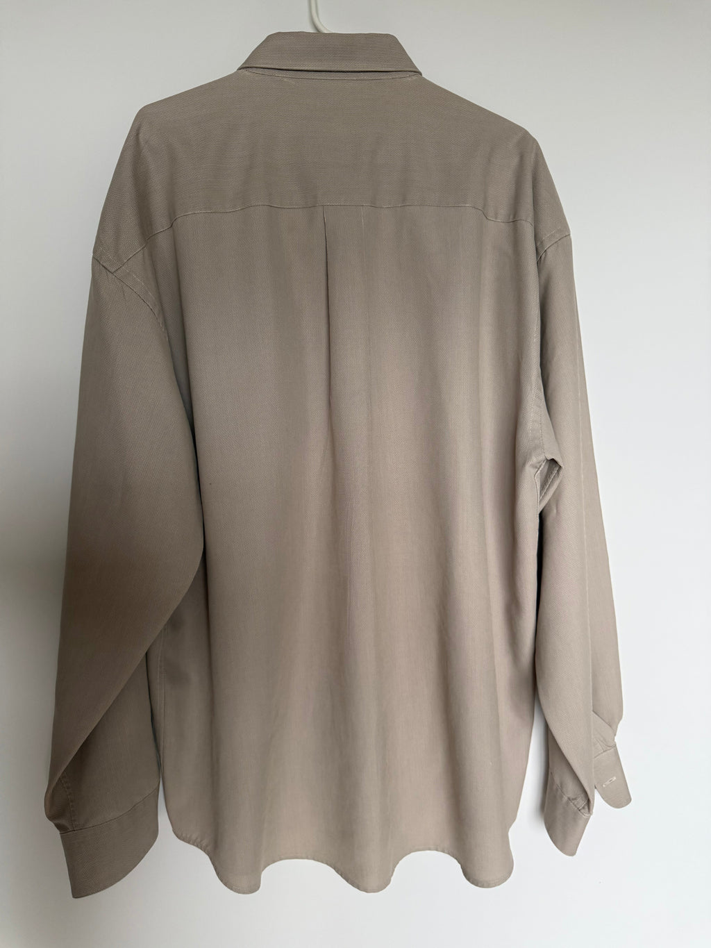 Bellissimo Moda Italia Men's Tan Long Sleeve Dress Shirt Size XL