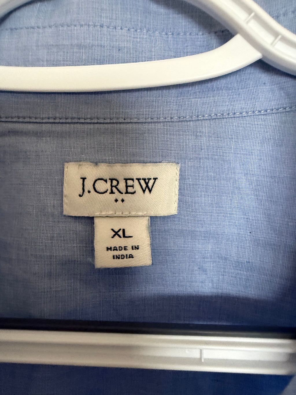 J.Crew Men's Light Blue Chambray Button-Up Shirt Size XL