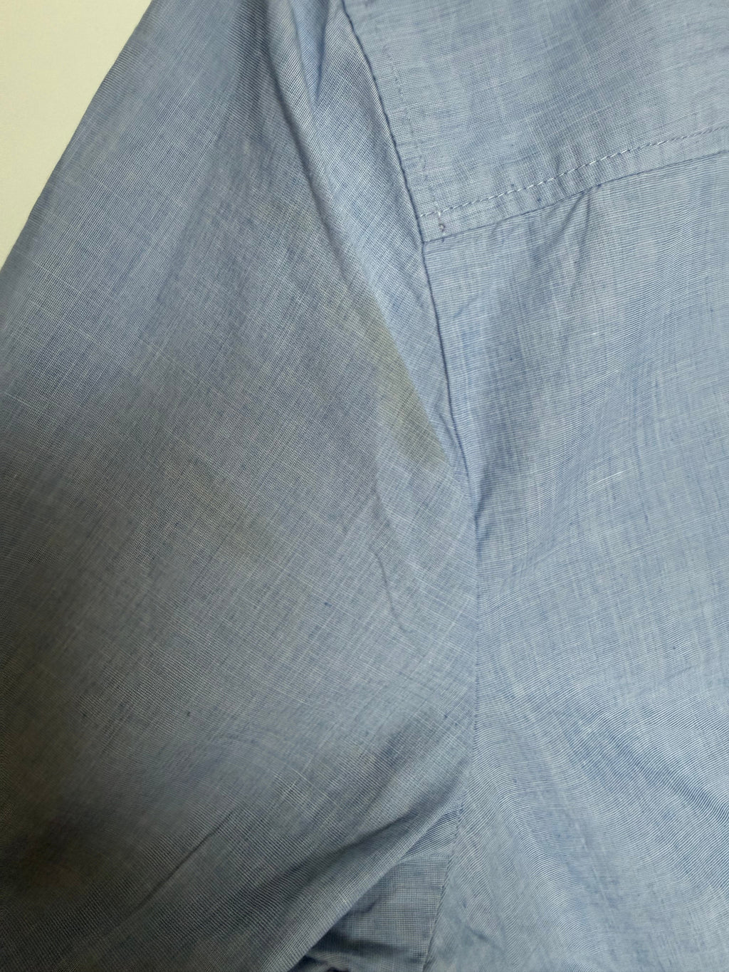 J.Crew Men's Light Blue Chambray Button-Up Shirt Size XL
