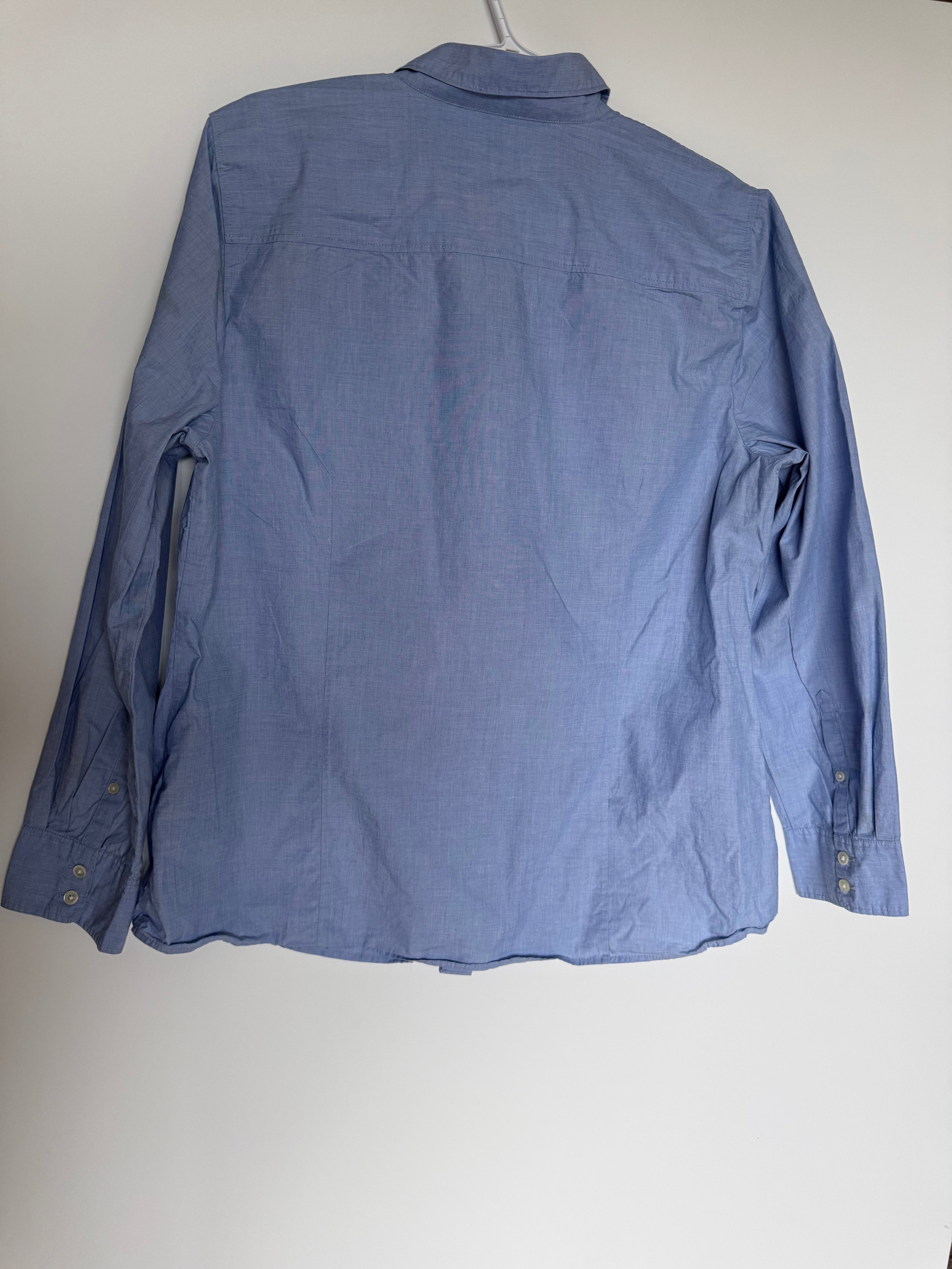 J.Crew Men's Light Blue Chambray Button-Up Shirt Size XL