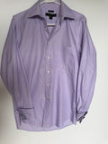 Pronto Uomo Men's Lavender Check French Cuff Dress Shirt