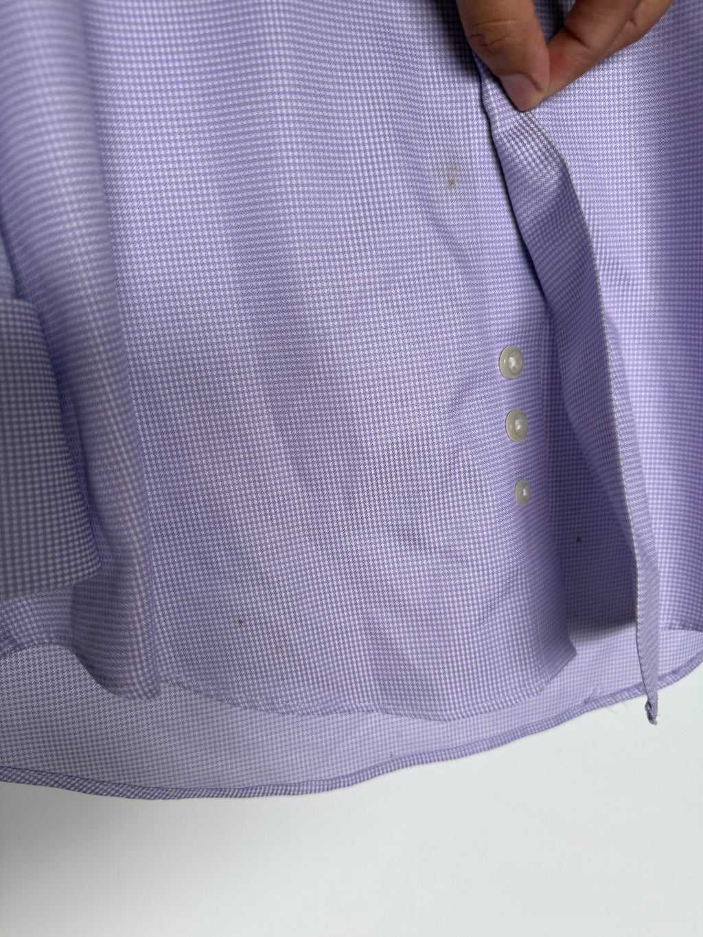 Pronto Uomo Men's Lavender Check French Cuff Dress Shirt
