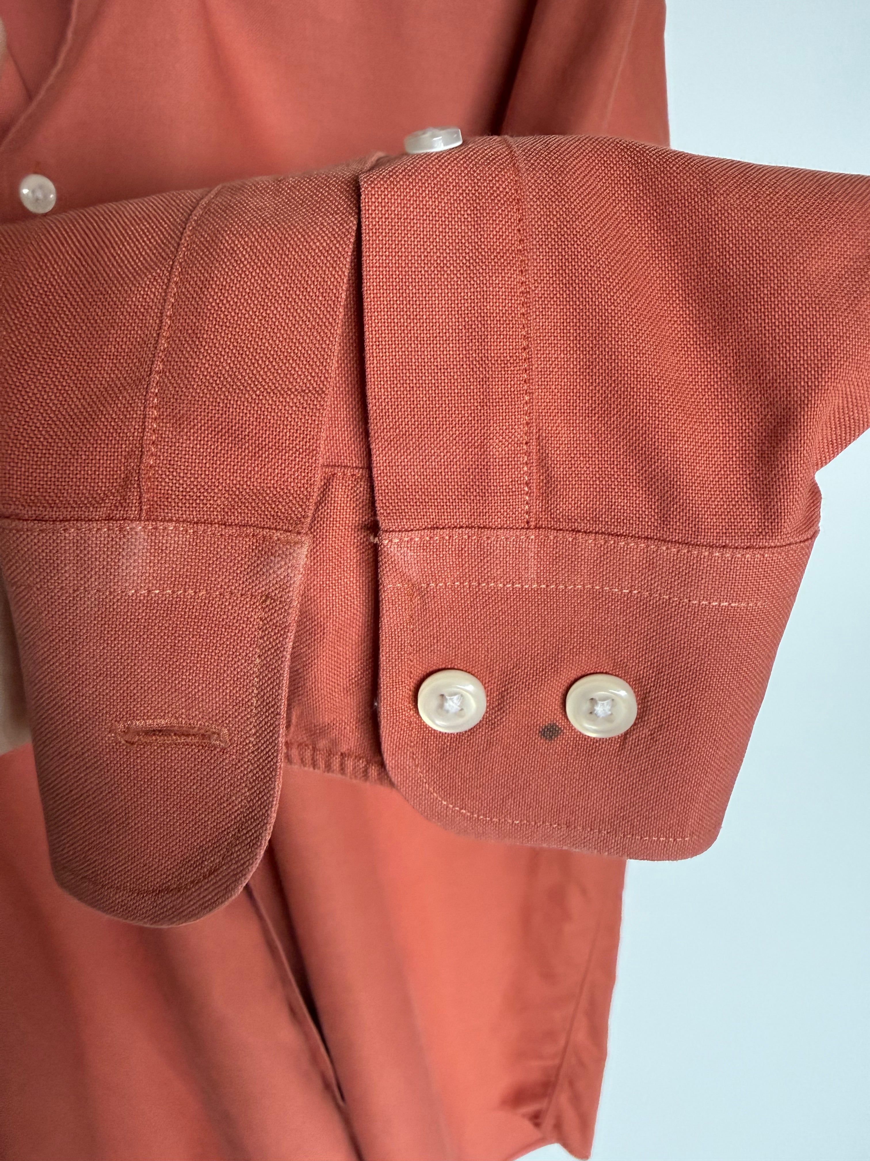 Nautica Men's Rust Terracotta Button-Down Shirt