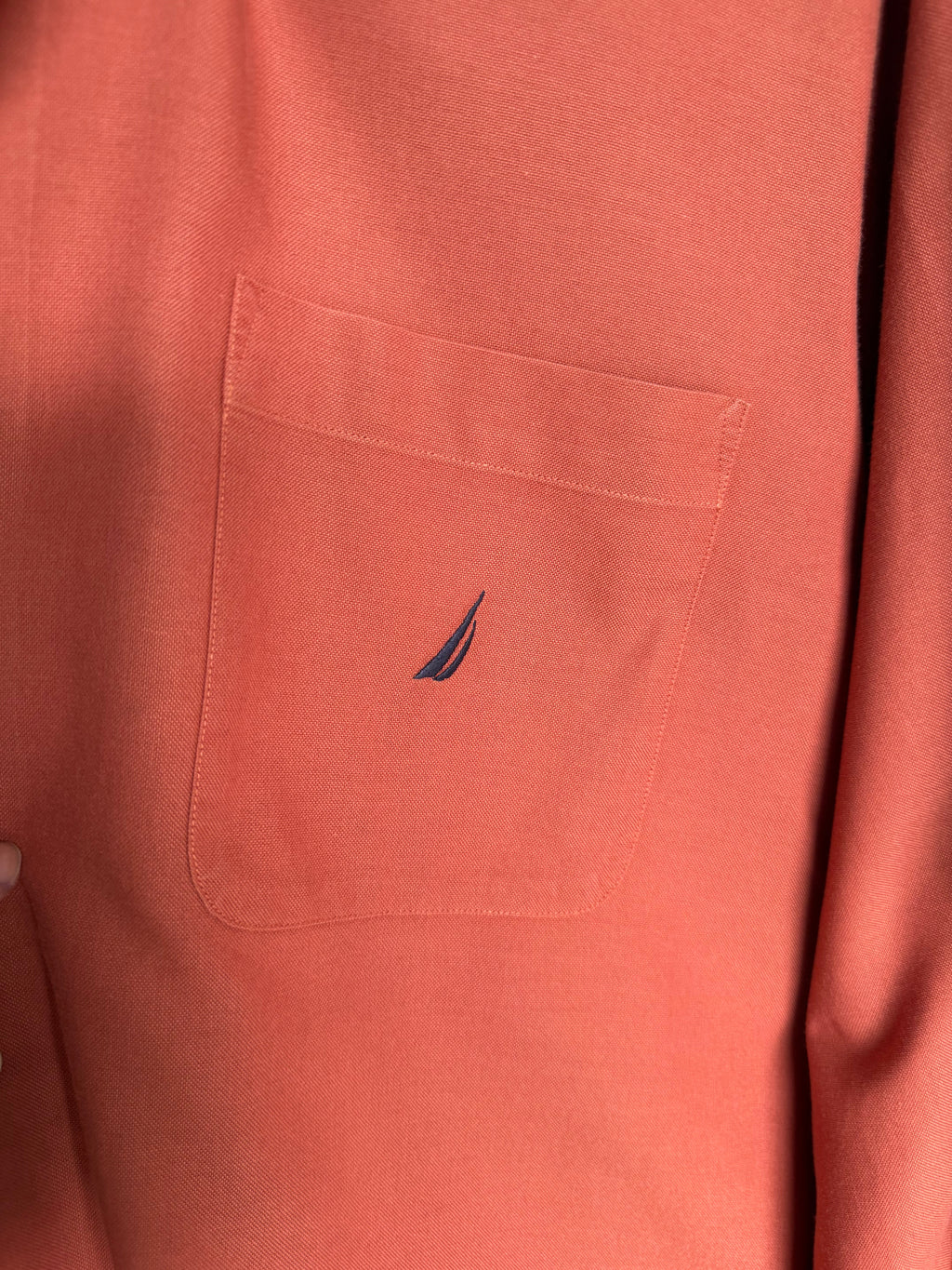 Nautica Men's Rust Terracotta Button-Down Shirt