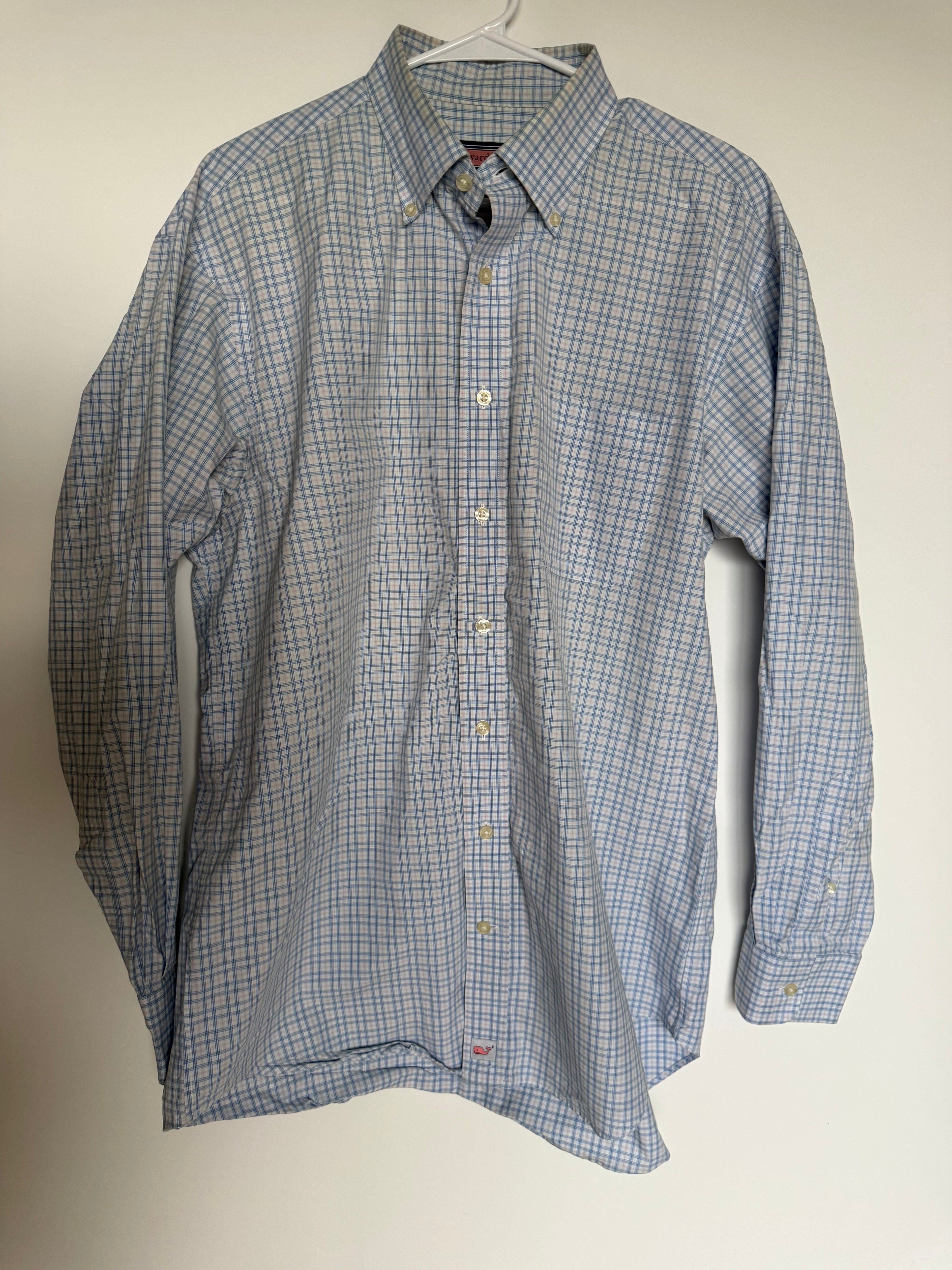 Vineyard Vines Murray Shirt Men's Blue Check Button-Down Size L