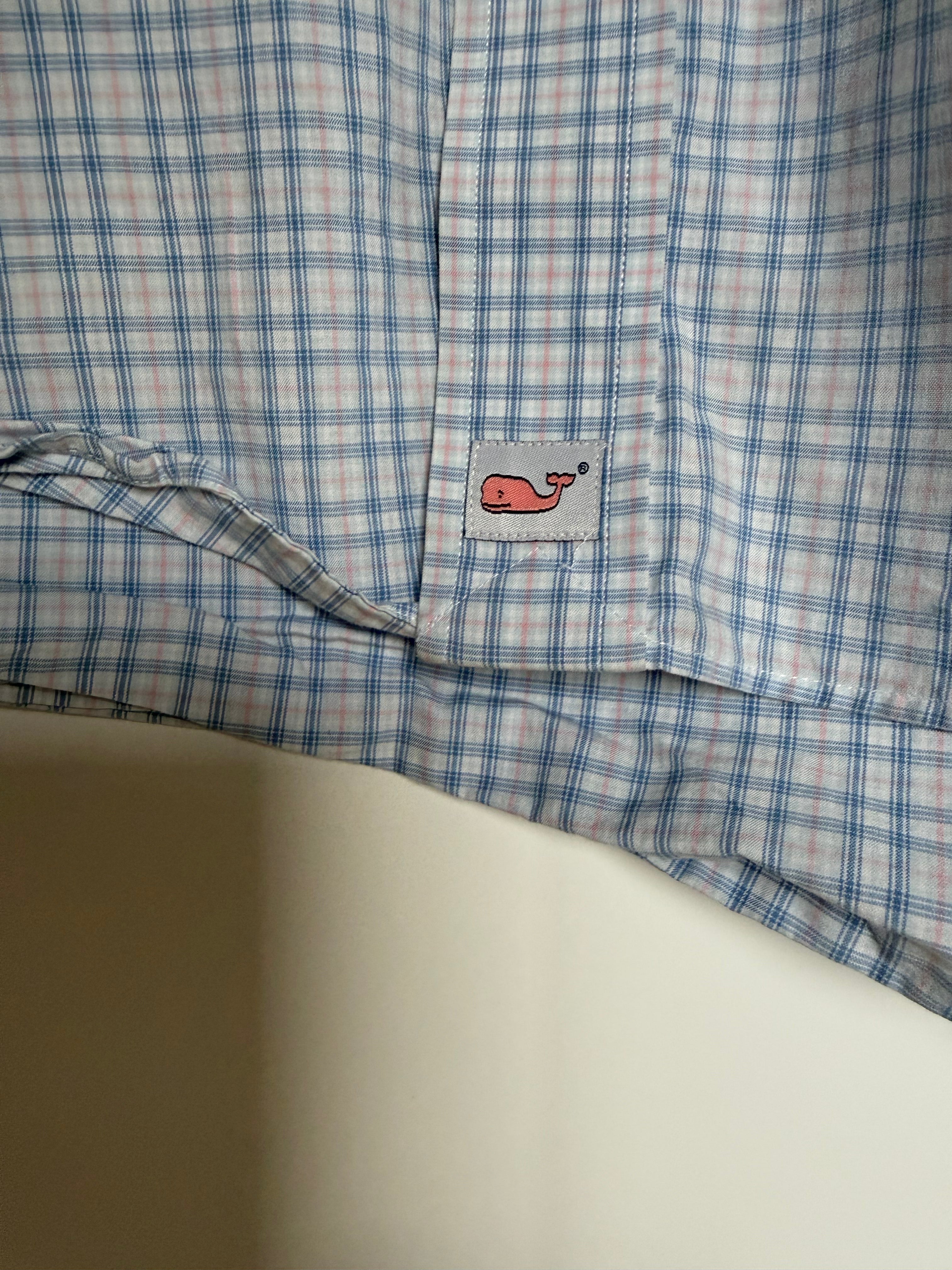 Vineyard Vines Murray Shirt Men's Blue Check Button-Down Size L