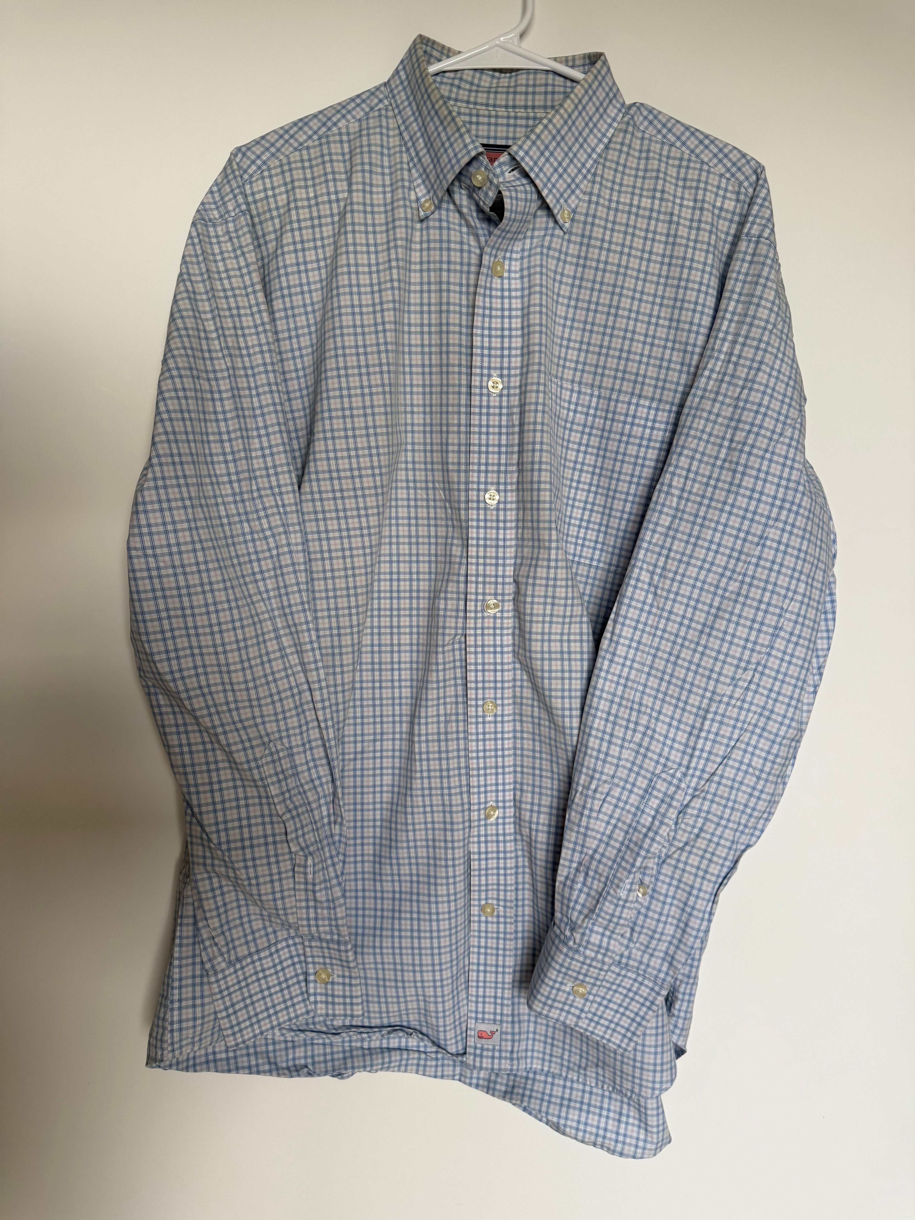 Vineyard Vines Murray Shirt Men's Blue Check Button-Down Size L