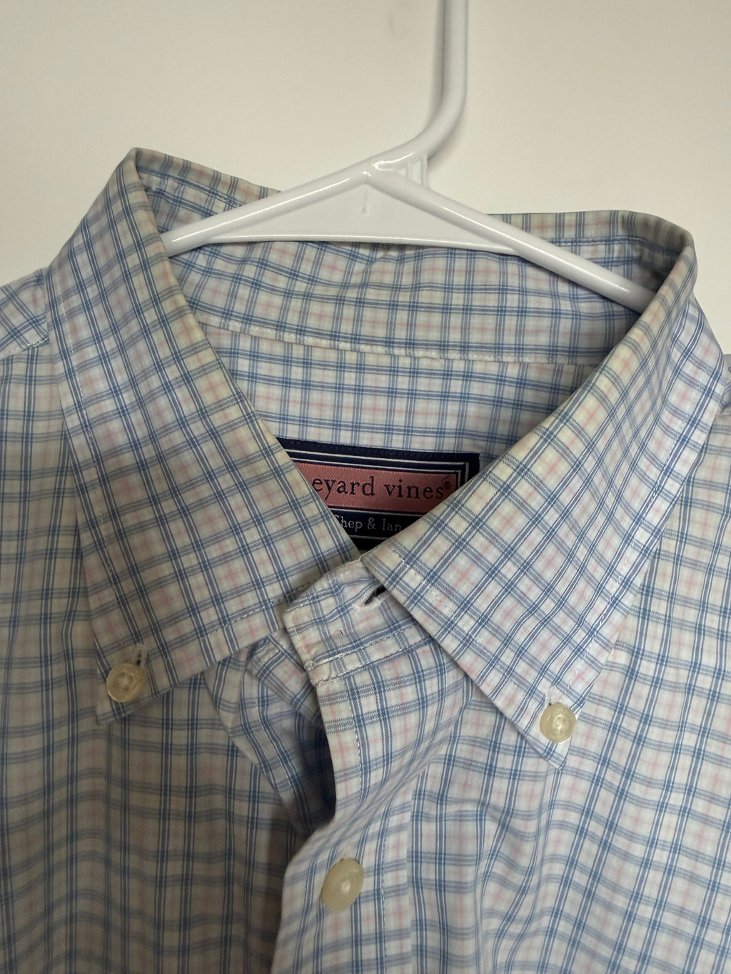 Vineyard Vines Murray Shirt Men's Blue Check Button-Down Size L