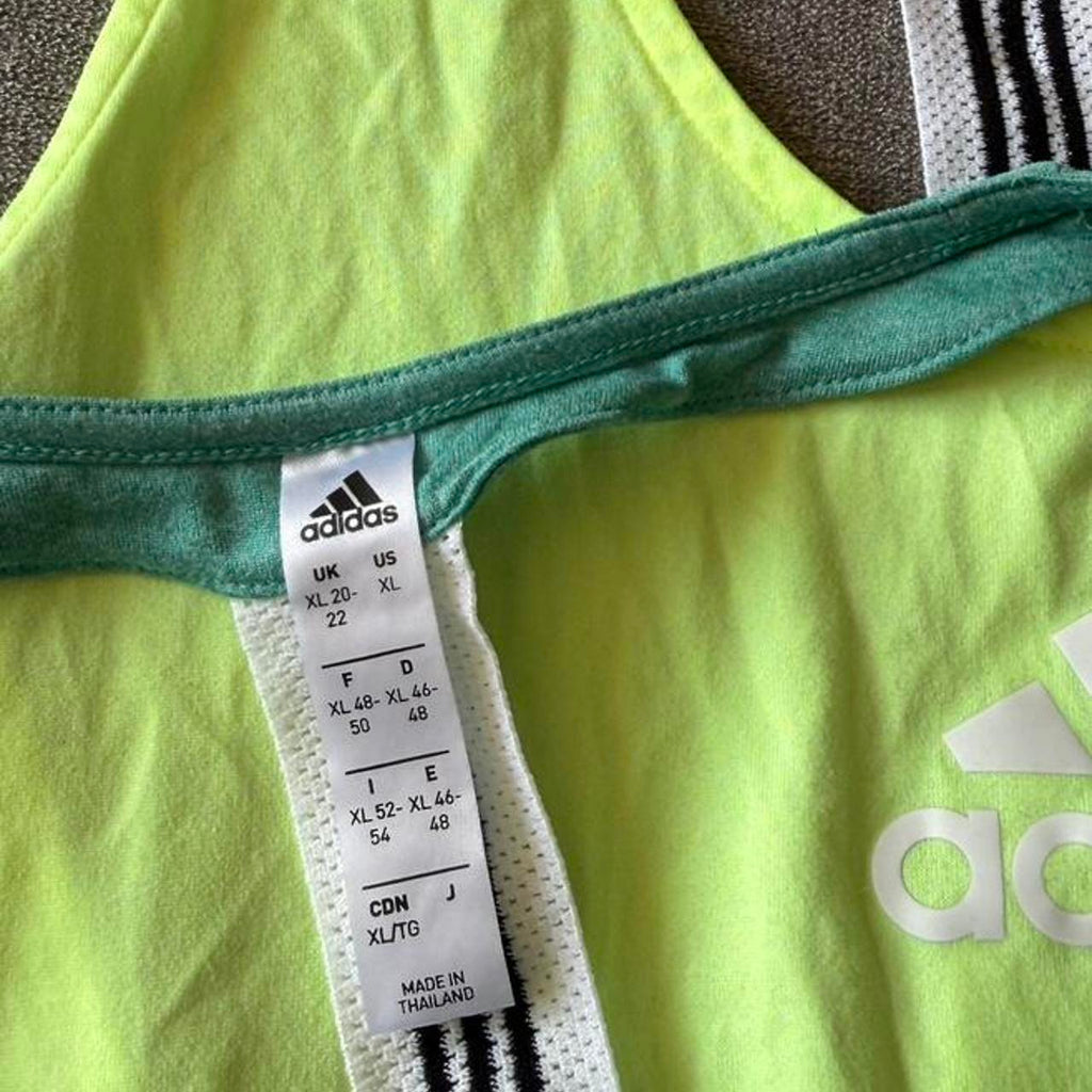 Adidas Women's Green & Yellow Shirt Size XL